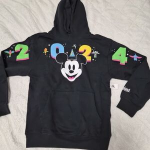 Disney Black Hoodie with Colorful Graphics